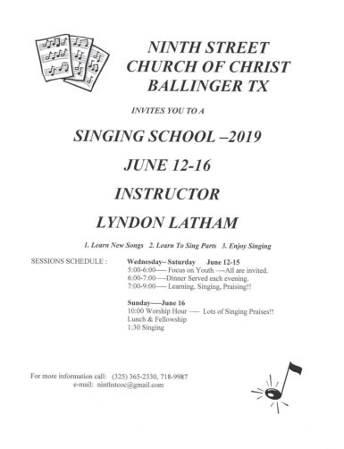 Church of Christ Singing School